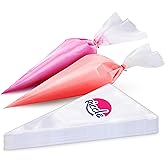 Riccle Disposable Piping Bags 12 Inch - 100 Anti Burst Pastry Bags - Icing Piping Bags for Frosting - Ideal for Cakes and Coo