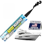 [Black] 5200 Marine Sealant for Boats &amp; RVs-Fast-Cure (30 Mins), Waterproof, UV-Resistant, High-Bond Adhesive Sealant for Hulls, Decks,Fiberglass, Wood &amp; Metal-Eco-Friendly, Low Odor Pond Sealant