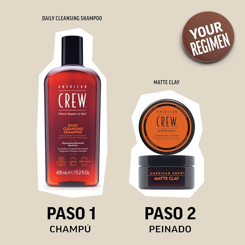 Matte Clay, Cera Mate Pelo Hombre Fijación Media-Alta, Cera con Acabado Mate, Moldeador Pelo con Arcilla y Fijador Pelo en Pasta, 85g
