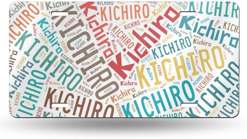 Amazon ナンバー ナンバープレート 日本人の名前 Kichiro 吉郎 ナンバープレートベース 普通車 軽自動車適用 雑貨 6x 12 Inch ナンバーカバー ホルダー 車 バイク
