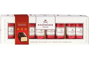 Niederegger Classic Marzipan Gift Box | Pure German Marzipan Covered in Crisp and Dark Chocolate | 8 Pieces Per Box | Kosher | 100g / 3.5oz.