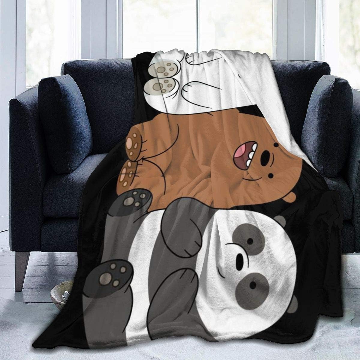 HASS We_Bare_Bears Blanket Super Soft Light Weight Throw Keep Warm in Winter Quilt for Bed Couch