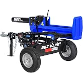 BILT HARD 27-Ton Towable Gas Powered Log Splitter, Horizontal &amp; Vertical Wood Splitter Gas Powered with 209cc OHV Engine &amp; 2-Stage Pump, 16" DOT Tires &amp; 2" Ball Coupler Firewood Splitting Machine