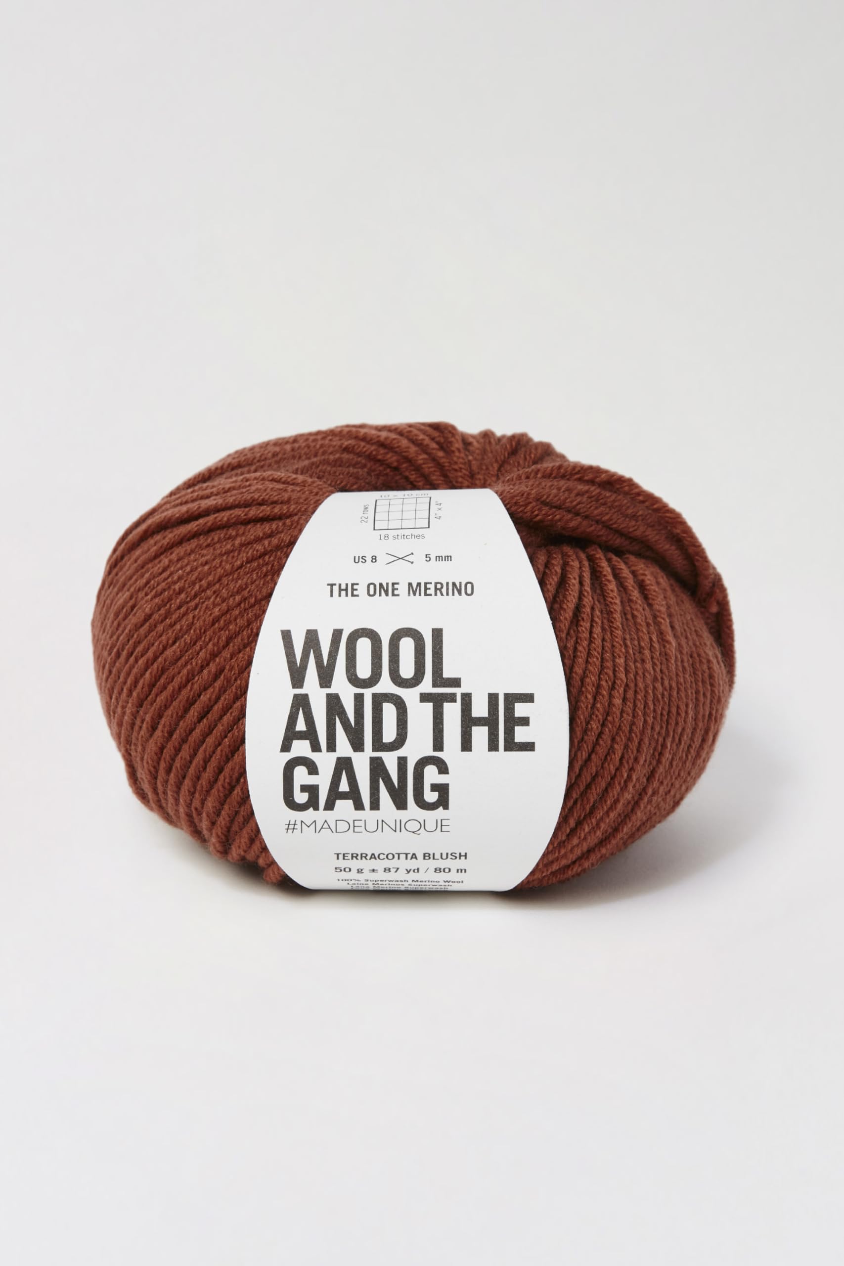 Wool and the Gang The One Merino, Terracotta Blush, 50g, Aran/Worsted