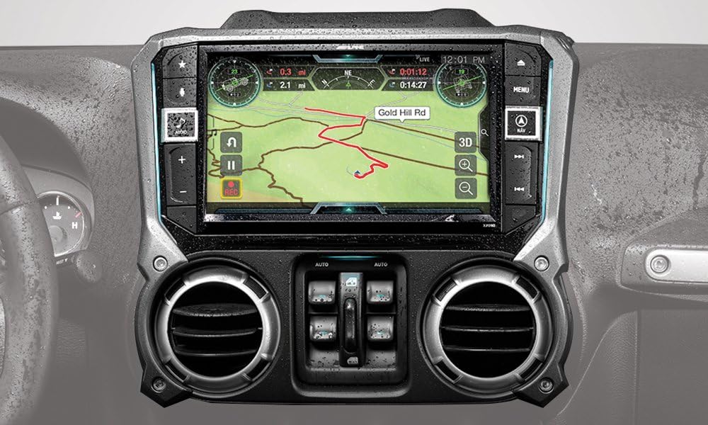 Alpine Electronics X209-WRA-OR 9" Restyle Navigation System with Off-Road Mode & Apple CarPlay & Android Auto for The Jeep Wrangler (2011-2018)