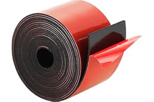 AMGSH 1/16" Thick × 2" Wide × 10' Long Neoprene Rubber Strip, Self Adhesvie Solid Rubber Strips with Adhesive Backing, Rubber