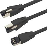 1aTTack.de Cat 8 Network Cable 0.5m Black 5 Pack LAN 2000MHz 40Gbps LSZH Patch view 2