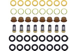 HiSport Fuel Injector Seal Kits Compatible with Ford, Lincoln, Mercury Vehicles - 4.6L 5.0L 5.4L 5.8L - E150, E250, E350, F150, F250, F350 Replace Part 0280150943, 0280150939, 0280150909