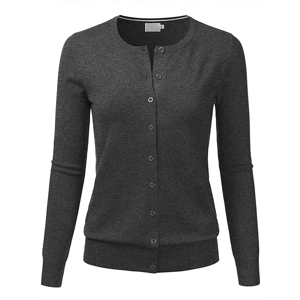 JJ Perfection Basic Button Down Soft Knitted Cardigan Long