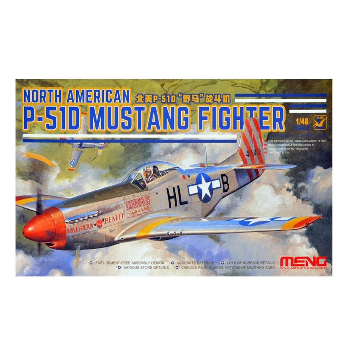 Meng LS-006 North American P-51D Mustang Fighter Plastic Model Kit