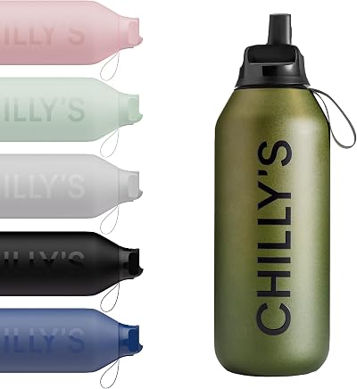 Chillys Series 2 Flip 500ml Moss Ombre Stainless Steel Bottle with Loop