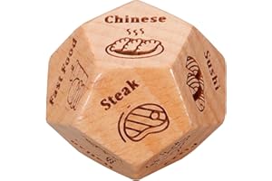 VANLOVEMAC Valentines Day Gifts for Her Him Food Dice Date Night Gifts for Couples Food Decision Dice Gift Exchange Dice White Elephant Dice Game Christmas Birthday Gifts for Women Men