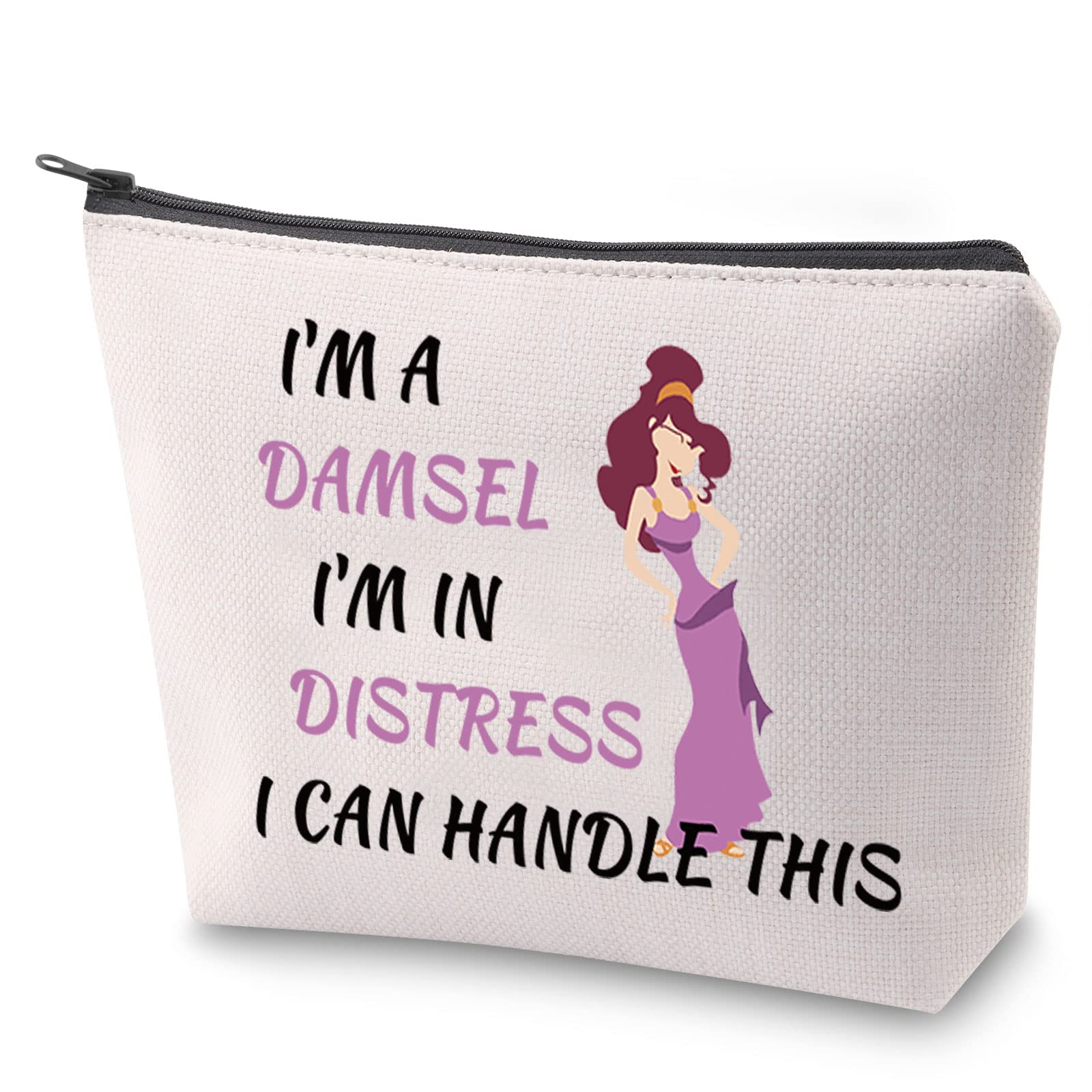 Hercules Characters Fans Cosmetic Bag Muses Gift Hercules Makeup Bag with Zipper Megara Survival Kit (Damsel)