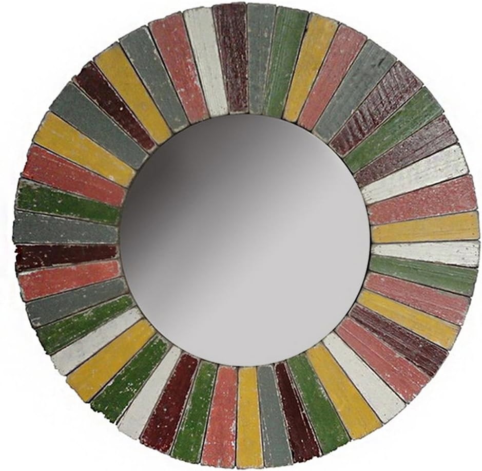 Sagebrook Home WW10208 Wooden Mirror, Multi Wood, 31.5 x 2 x 31.5 Inches