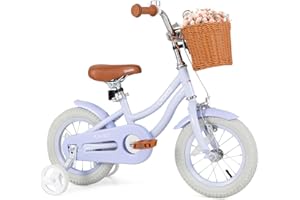 OLAKIDS Kids Bike, 12 14 16 18 20 Inch Toddlers Bike for Girls Boys Age 3-8 Years, Children's Bicycle with Training Wheels Re