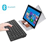 Rii BT09 Ultra Slim Portable Wireless Bluetooth Keyboard For Windows Devices ipad Mini iphone MacBook Pro Tablets PC Android Tablets,Smart TV Box(Black,US)