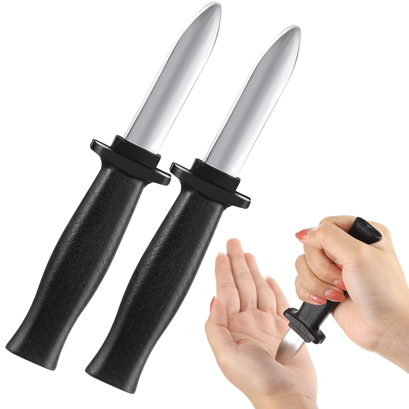 Skylety 2 Pcs Disappearing Dagger Retractable Fake Dagger Plastic Blade Fake Prop Prank Magic Tricks Prop Joke for Halloween Adults Fool's Day Party Favor(Classic Style)