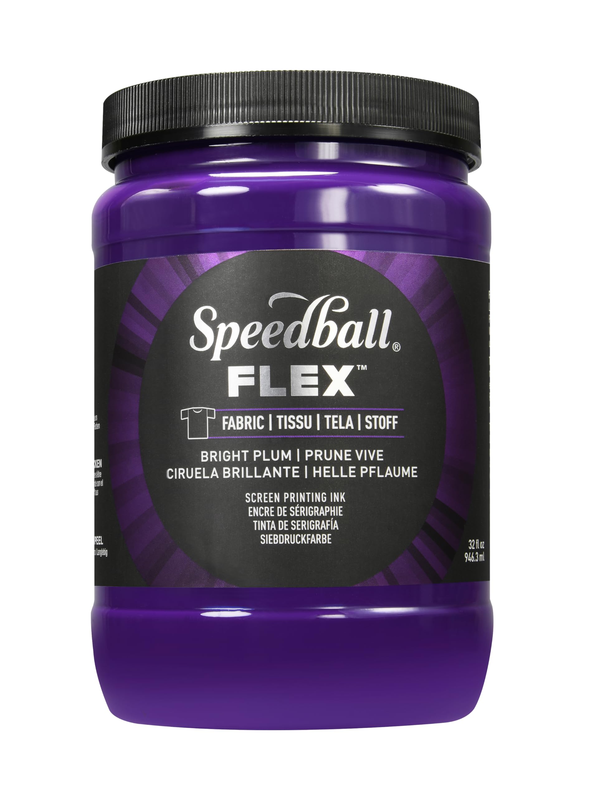 Speedball Flex Screen Printing Fabric Ink Bright Plum 32oz, for Home Decor, Bags, T Shirt, Essential for Artists Craft Kit