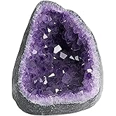 WYJHYZN Amethyst Crystal (Approx. 0.882 lb–1.1lb, 3.15”–3.25”) Raw Amethyst Cluster Healing Crystals and Stones Reiki Chakra Tower Purple Quartz Geode for Spiritual Decor Crafts Protection