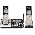 AT&T CL83207 DECT 6.0 Expandable Cordless Phone with Smart Call Blocker, Silver/Black with 2 Handsets