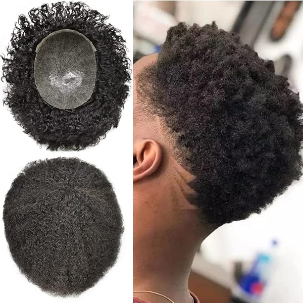 Amazon.com : Afro Wig for Black Men Full Poly Injected Pu