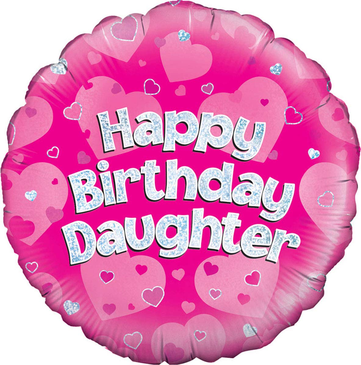 OAKTREE UK 228816 Oaktree 18" Happy Birthday Daughter Holographic, Pink