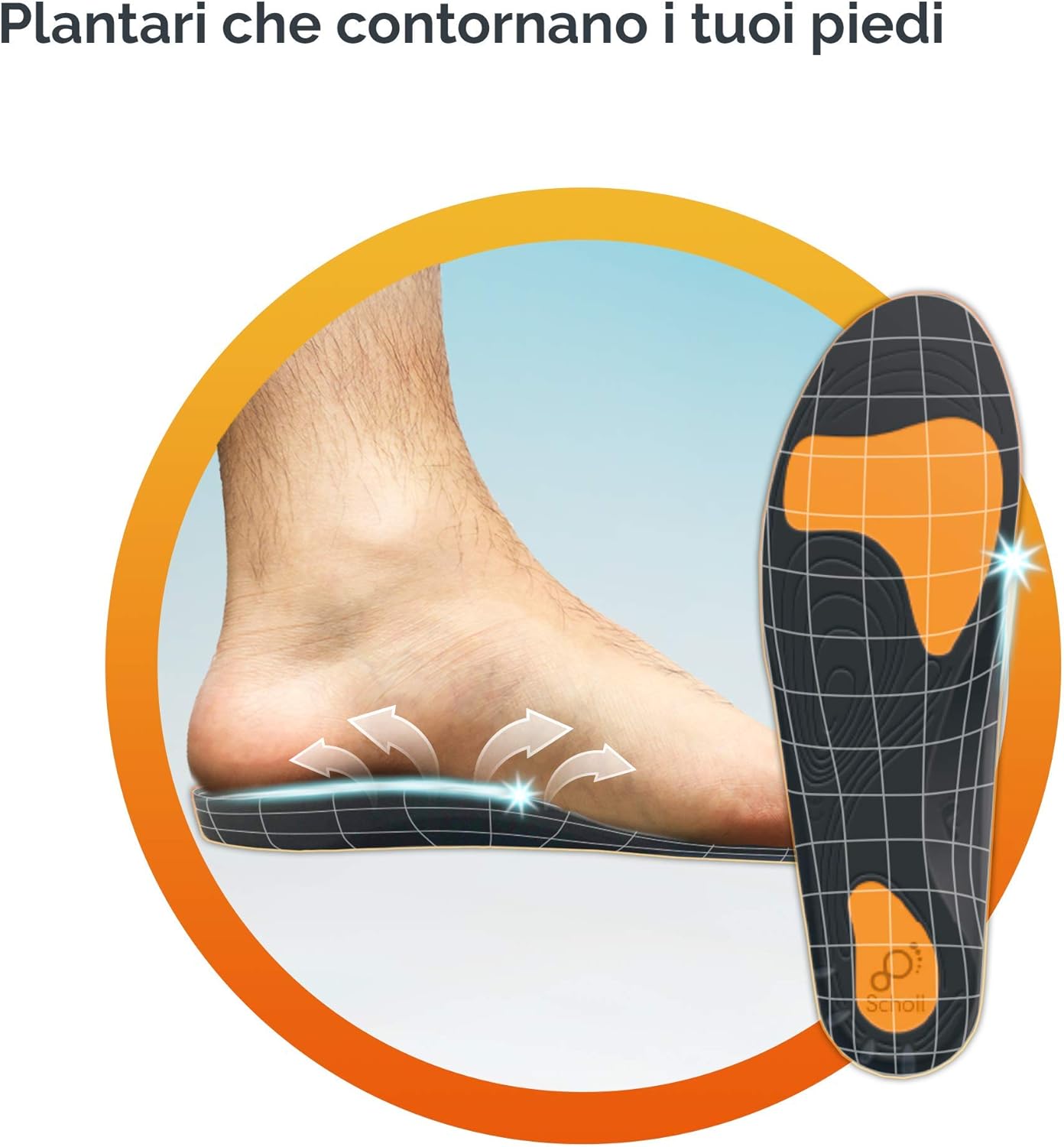 Scholl in-Balance Lower Back Pain Relief Insoles with Dual Layer Shock Absorbing Gel with Flexible Lumbar Support - Image 3