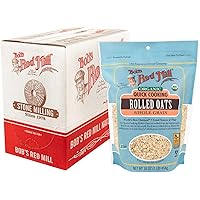 Bob's Red Mill Organic Quick Cooking Rolled Oats, 16-ounce (Pack of 4)