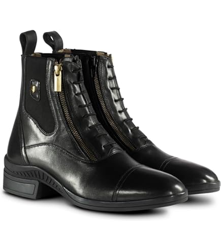 Horze Wicklow Womens Front Zip Paddock Boots Black Horze Suffolk