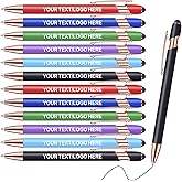 TONOPCVIO Touch-Sensitive Custom Pens with Logo/Text/Name Printing - Bulk Personalized Ballpoint Pens for Corporate Gifts, Graduation Party Favors (5-2000pcs)