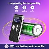 ZIPCIDE Voice Recorder 32GB Noise Reduction 4800 Hours DSP Dictaphone view 3