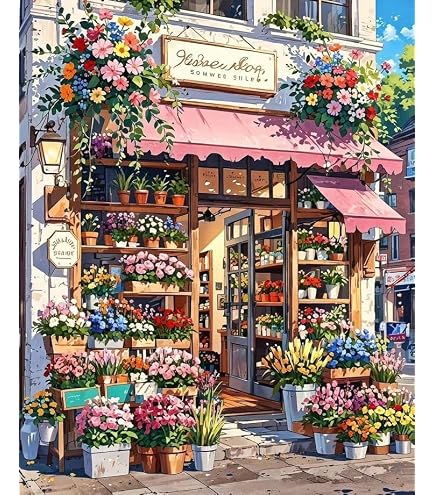 Amazon.com: Floral Heart Blood Vessel Paint by Number for Adults