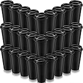 DKALIO 45 Pack 16 oz Reusable Coffee Cups with Lids, Portable Plastic Travel Hot&Cold Coffee Cups, Bulk Plastic Tumblers Drinks Mugs for Home, Restaurant, Coffer Shop, Bar & Travelling(Black)