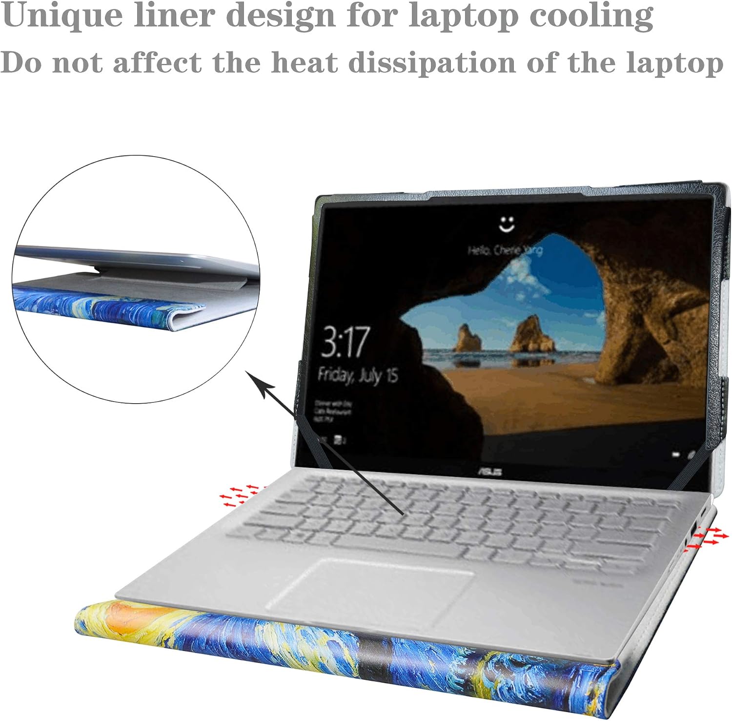 Alapmk Protective Case for 14" HP ProBook 440 G8/HP ProBook 640 G8/HP EliteBook 845 G8/EliteBook 840 G8/ZBook Firefly 14 G8/Pavilion 14-dvXXXX & ACER SWIFT 3 SF314-59/SWIFT 3 ADM SF314-42,Starry Night - Image 5