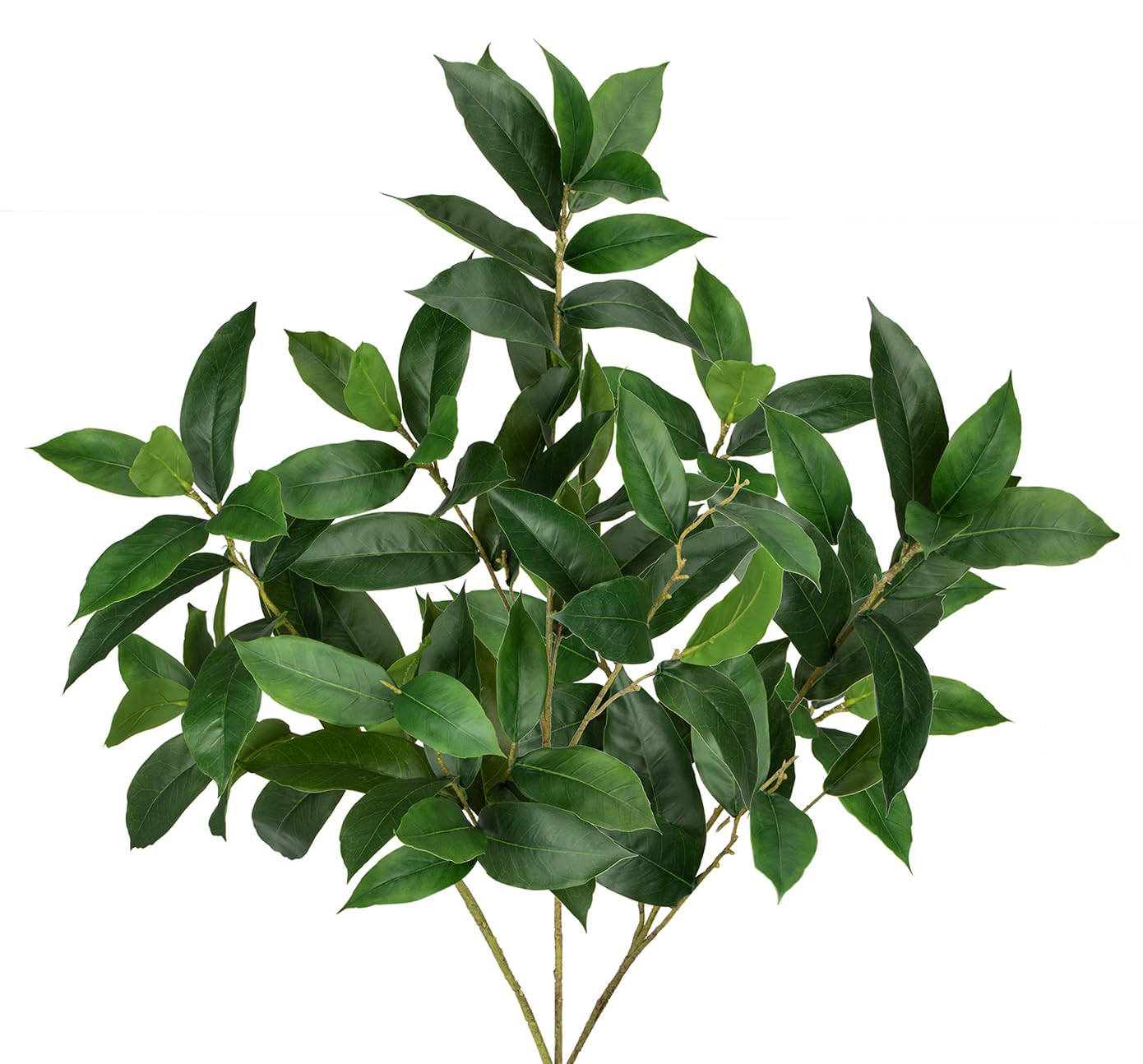 Photo 1 of GnFlus 40.5 Artificial Greens Branches 3Pcs Fake Leaf Stem Eucalyptus Branches Faux Plants for Home Bedroom Office Wedding Vase Table Centerpiece Decoration