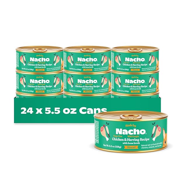 MADE BY NACHO PREMIUM MINCED WET CANNED CAT...