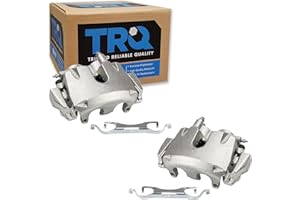 TRQ Front Brake Caliper Set Zinc Coated Brackets Compatible with 2011-2019 Dodge Durango 2011-2019 Jeep Grand Cherokee