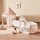 Tiny Land Kids Play Tent with Tunnel, Pop Up Play Tent with Ball Pits for Toddlers, Baby Tent with Carry Bag, Toddler Tents I