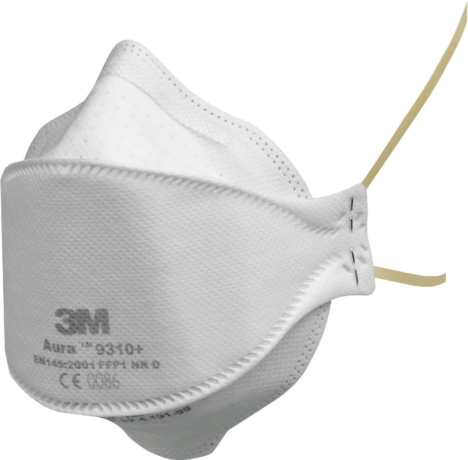 3M Aura Disposable Respirator, FFP1, Unvalved, 9310+, EN safety certified