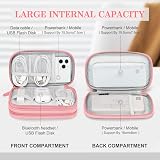 FYY Travel Cable Organiser 2-Layer waterproof electronics pouch Pink view 3