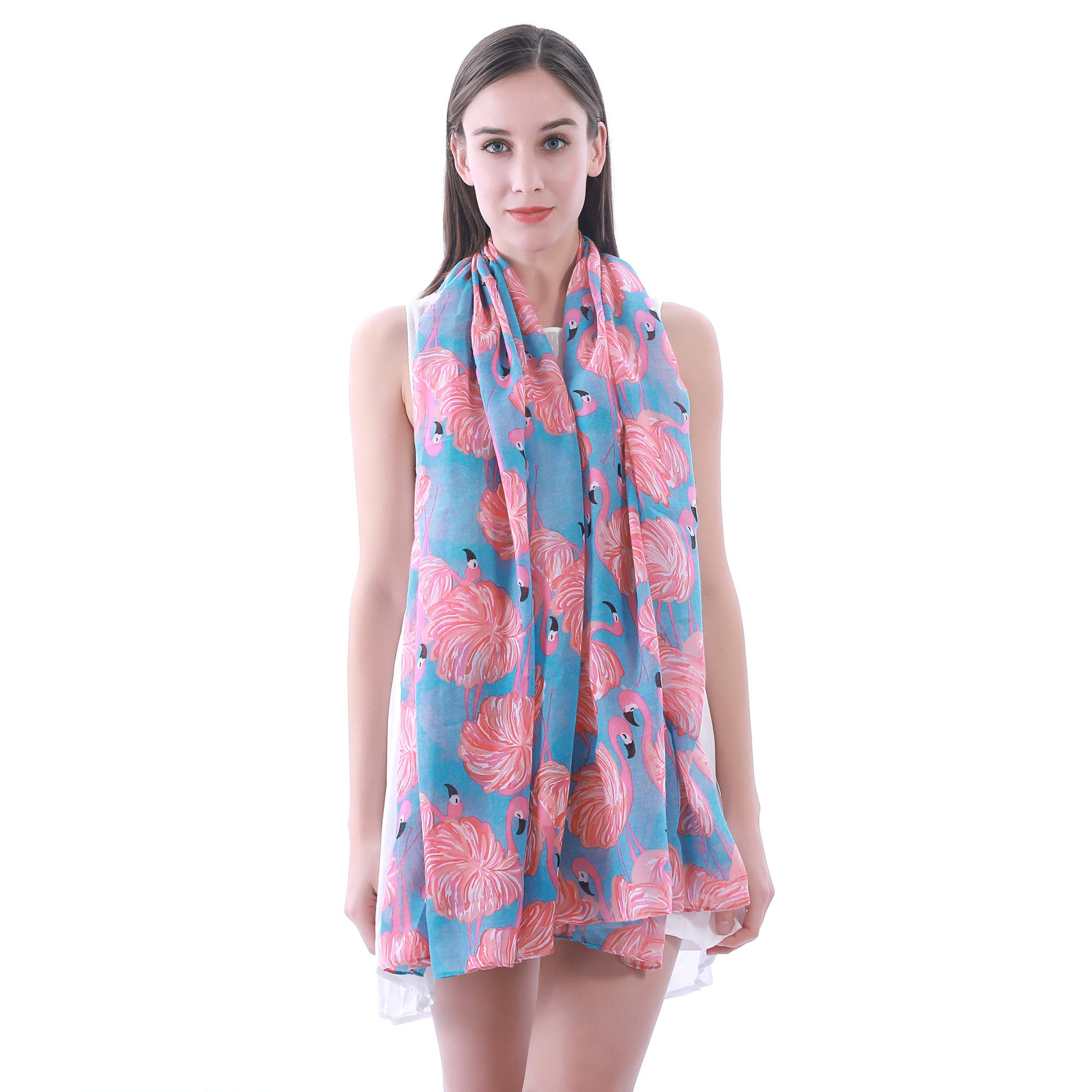 Lina & Lily Flamingo Print Women's Lightweight Scarf Lina & Lily Flamingo Print Women's Lightweight Scarf