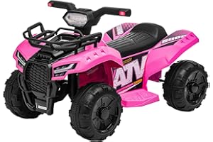 Forever Source ATV for Kids, 6V Battery Powered Toddler 4 Wheeler w/Music, Light, 1.2mph Max Speed, Kids ATV 4 Wheeler 18-36 Months, Pink