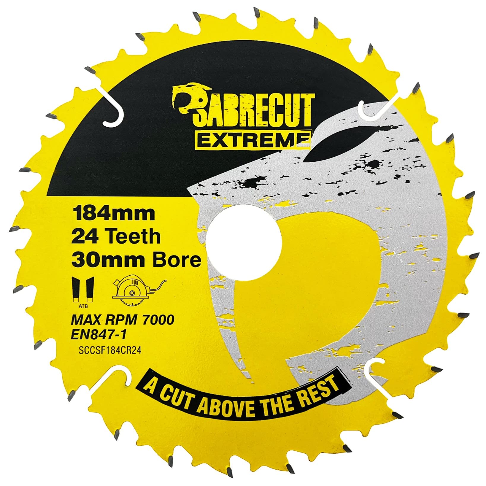 1 x SCCSF184CR24 SabreCut 184mm 24T x 30mm Bore Circular Saw Blade
