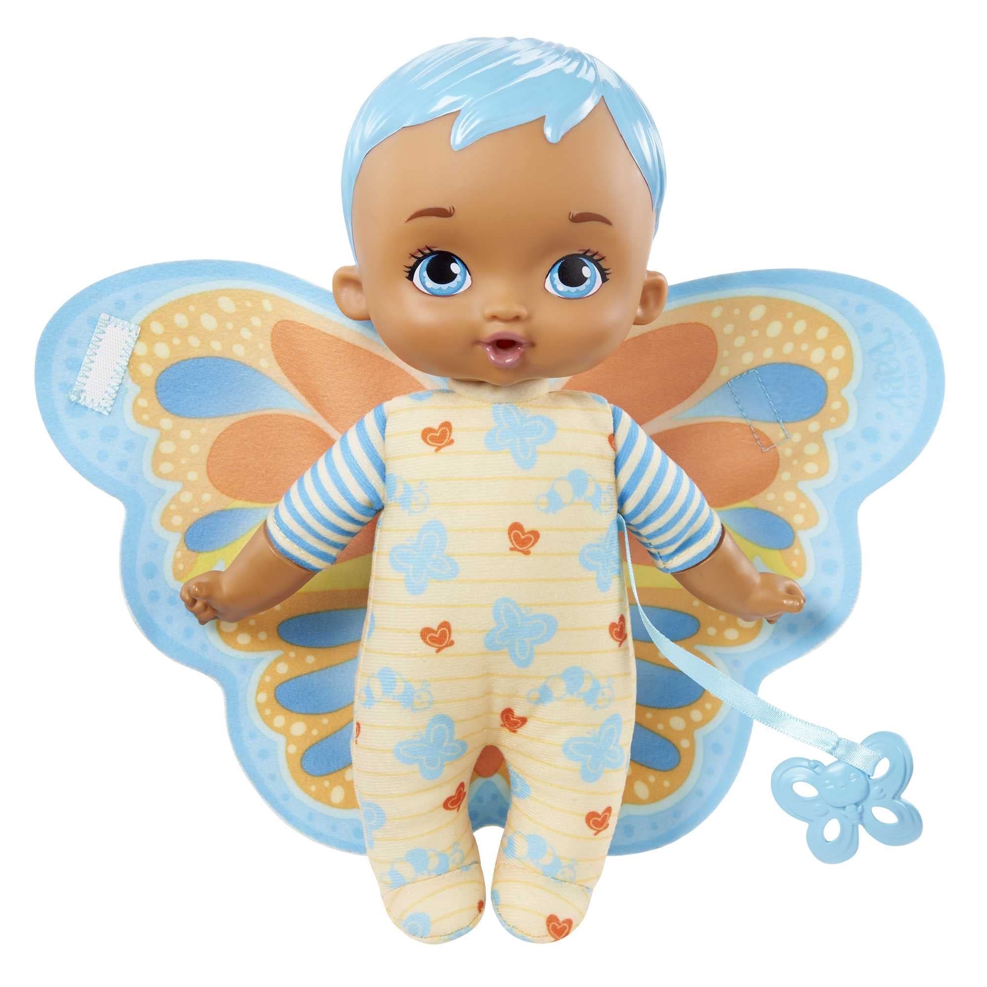 ​My Garden Baby My First Baby Butterfly Doll (23-cm / 9-in), Soft Body with Plush Wings, Blue, Great Gift for Kids 18M+