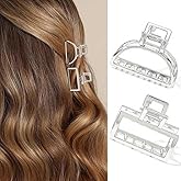 CAKURE Silver Hair Clips Mini Metal Claw Clips for Thin Hair Hair Accessories for Women (Pack of 2) (b-silver)