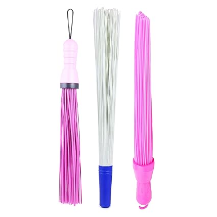 Kharata Plastic Hard Bristle Broom Combo Pack of 3