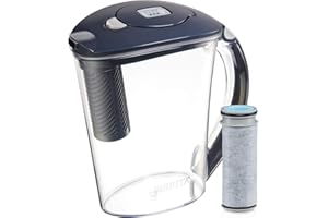 Brita Stream Rapids Water Filter Pitcher, Carbon Gray, Large 10 Cup, 1 Count