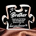 Gifts for Brother, Birthday Gifts for Brother from Sister Brother, 4.9 x 3.7 inch Acrylic Block, Christmas Graduation Wedding Gifts for Brothers, Best Brother Gifts Ideas