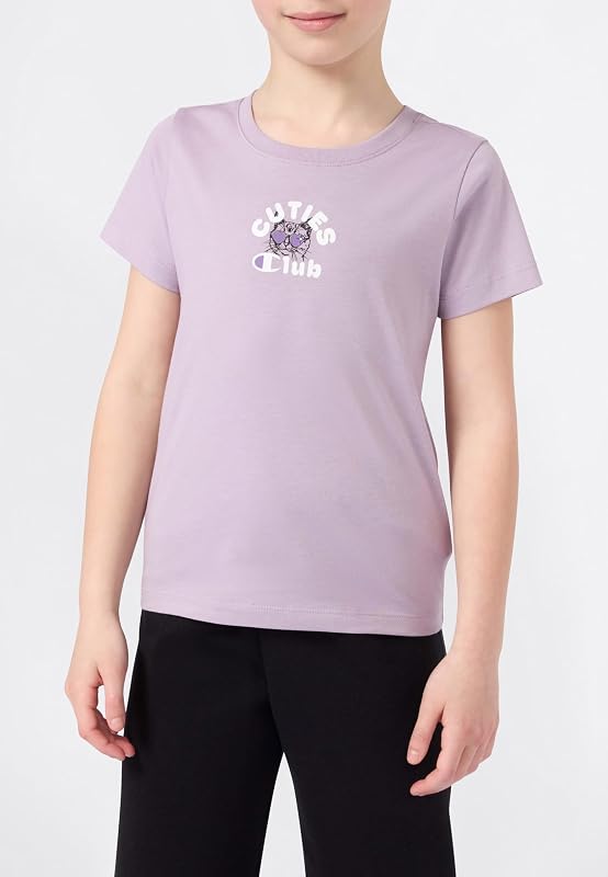 Legacy Girls, T-Shirt Girocollo con Grafica, S, Viola, Viola, S