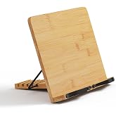 Book Stand, Book Holder for Reading Hands Free, Cookbook Stand | Perfect for recipe book, document, textbook, bible, or sheet music. Paper holder for typing, book page holder, display